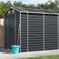 vidaXL Cobertizo de jardín acero galvanizado antracita 191x810x198 cm vidaXL Cobertizo de jardín acero galvanizado antracita 191x810x198 cm