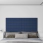 vidaXL Paneles de pared 12 uds tela azul 90x15 cm 1,62 m² vidaXL Paneles de pared 12 uds tela azul 90x15 cm 1,62 m²