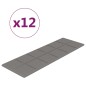 vidaXL Paneles de pared 12 uds tela gris claro 90x30 cm 3,24 m² vidaXL Paneles de pared 12 uds tela gris claro 90x30 cm 3,24 m²