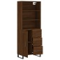 vidaXL Aparador alto madera contrachapada marrón roble 69,5x34x180 cm vidaXL Aparador alto madera contrachapada marrón roble 69,5x34x180 cm
