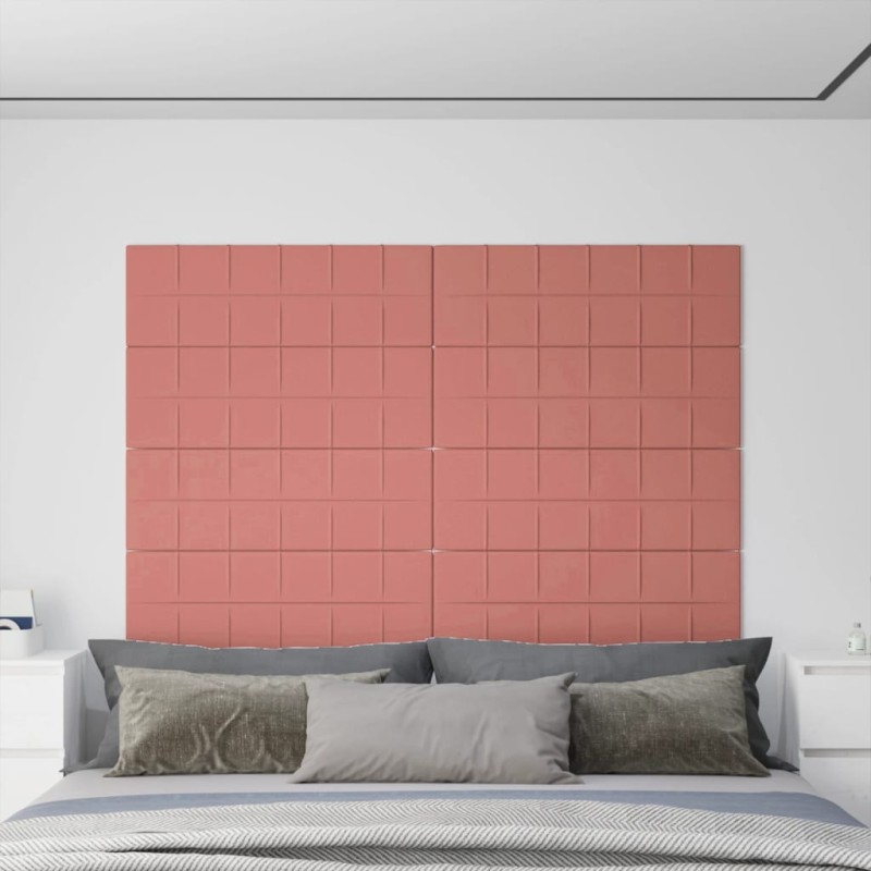 vidaXL Paneles de pared 12 uds terciopelo rosa 90x30 cm 3,24 m² vidaXL Paneles de pared 12 uds terciopelo rosa 90x30 cm 3,24 m²