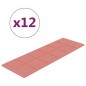vidaXL Paneles de pared 12 uds terciopelo rosa 90x30 cm 3,24 m² vidaXL Paneles de pared 12 uds terciopelo rosa 90x30 cm 3,24 m²