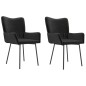 vidaXL Sillas de comedor 2 unidades terciopelo negro vidaXL Sillas de comedor 2 unidades terciopelo negro