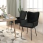 vidaXL Sillas de comedor 2 unidades terciopelo negro vidaXL Sillas de comedor 2 unidades terciopelo negro