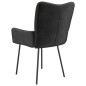 vidaXL Sillas de comedor 2 unidades terciopelo negro vidaXL Sillas de comedor 2 unidades terciopelo negro