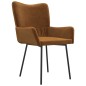 vidaXL Sillas de comedor 2 unidades terciopelo marrón vidaXL Sillas de comedor 2 unidades terciopelo marrón
