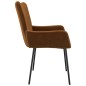 vidaXL Sillas de comedor 2 unidades terciopelo marrón vidaXL Sillas de comedor 2 unidades terciopelo marrón