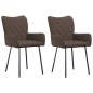 vidaXL Sillas de comedor 2 unidades tela gris taupé