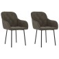vidaXL Sillas de comedor 2 unidades terciopelo gris oscuro vidaXL Sillas de comedor 2 unidades terciopelo gris oscuro