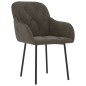 vidaXL Sillas de comedor 2 unidades terciopelo gris oscuro vidaXL Sillas de comedor 2 unidades terciopelo gris oscuro