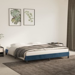 vidaXL Estructura de cama de terciopelo azul 160x200 cm