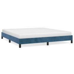 vidaXL Estructura de cama de terciopelo azul 160x200 cm