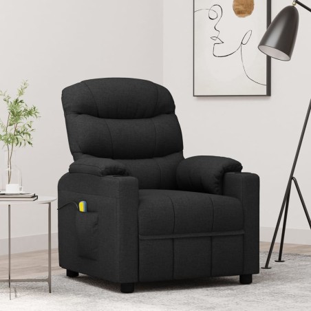 vidaXL Sillón de masaje de tela negro