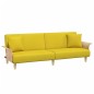 vidaXL Sofá cama con reposabrazos tela amarillo claro vidaXL Sofá cama con reposabrazos tela amarillo claro