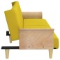 vidaXL Sofá cama con reposabrazos tela amarillo claro vidaXL Sofá cama con reposabrazos tela amarillo claro