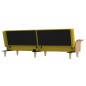 vidaXL Sofá cama con reposabrazos tela amarillo claro vidaXL Sofá cama con reposabrazos tela amarillo claro