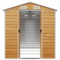 vidaXL Caseta de jardín acero galvanizado marrón claro 191x300x198 cm vidaXL Caseta de jardín acero galvanizado marrón claro 191x300x198 cm