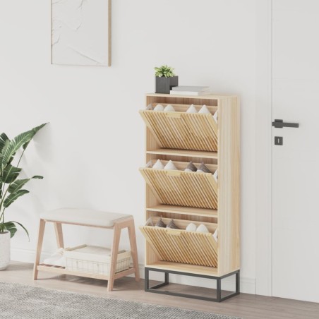 vidaXL Mueble zapatero madera contrachapada 52x25x120 cm
