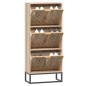 vidaXL Mueble zapatero madera contrachapada 52x25x120 cm