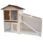 @Pet Conejera Tommy blanco y marrón 140x65x100 cm 20072 @Pet Conejera Tommy blanco y marrón 140x65x100 cm 20072