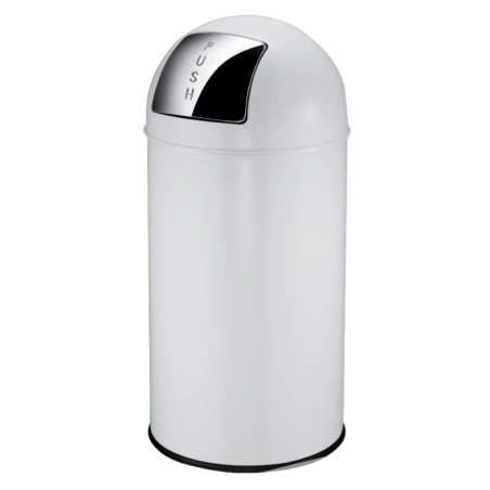 EKO Cubo de basura con tapa a presión 40 L blanco