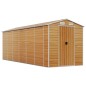 vidaXL Caseta de jardín acero galvanizado marrón claro 191x555x198 cm vidaXL Caseta de jardín acero galvanizado marrón claro 191x555x198 cm