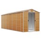 vidaXL Caseta de jardín acero galvanizado marrón claro 191x555x198 cm vidaXL Caseta de jardín acero galvanizado marrón claro 191x555x198 cm