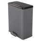 Curver Papelera de pedal Deco rectangular gris frío 65 L Curver Papelera de pedal Deco rectangular gris frío 65 L