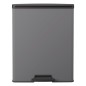 Curver Papelera de pedal Deco rectangular gris frío 65 L Curver Papelera de pedal Deco rectangular gris frío 65 L