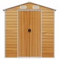 vidaXL Caseta de jardín acero galvanizado marrón claro 191x555x198 cm vidaXL Caseta de jardín acero galvanizado marrón claro 191x555x198 cm
