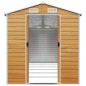 vidaXL Caseta de jardín acero galvanizado marrón claro 191x555x198 cm vidaXL Caseta de jardín acero galvanizado marrón claro 191x555x198 cm