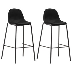 vidaXL Juego de mesa alta y taburetes 3 piezas tela negro