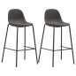 vidaXL Juego de mesa alta y taburetes 3 piezas tela gris oscuro vidaXL Juego de mesa alta y taburetes 3 piezas tela gris oscuro