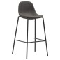 vidaXL Juego de mesa alta y taburetes 3 piezas tela gris oscuro vidaXL Juego de mesa alta y taburetes 3 piezas tela gris oscuro