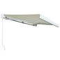 vidaXL Toldo de carrete manual color crema 350x250 cm vidaXL Toldo de carrete manual color crema 350x250 cm