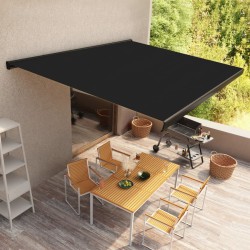 vidaXL Toldo de carrete motorizado gris antracita 350x250 cm