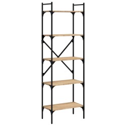 vidaXL Librería de 5 estantes madera roble Sonoma 56x31,5x174 cm