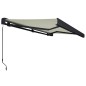 vidaXL Toldo de carrete manual color crema 350x250 cm vidaXL Toldo de carrete manual color crema 350x250 cm