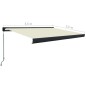 vidaXL Toldo de carrete manual color crema 350x250 cm vidaXL Toldo de carrete manual color crema 350x250 cm
