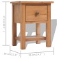 vidaXL Mesitas de noche 2 unidades madera maciza de roble 36x30x47 cm vidaXL Mesitas de noche 2 unidades madera maciza de roble 36x30x47 cm