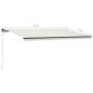 vidaXL Toldo manual retráctil color crema 600x300 cm vidaXL Toldo manual retráctil color crema 600x300 cm