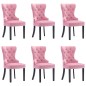 vidaXL Sillas de comedor 6 unidades terciopelo rosa