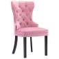 vidaXL Sillas de comedor 6 unidades terciopelo rosa