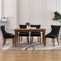 vidaXL Sillas de comedor 4 unidades tela negra vidaXL Sillas de comedor 4 unidades tela negra