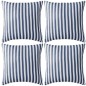 vidaXL Cojines para exterior a rayas 45x45 cm azul marino 4 unidades vidaXL Cojines para exterior a rayas 45x45 cm azul marino 4 unidades