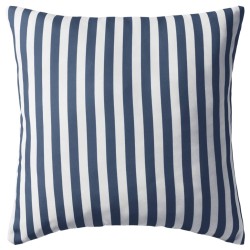 vidaXL Cojines para exterior a rayas 45x45 cm azul marino 4 unidades