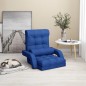vidaXL Silla de suelo plegable con función de cama de tela azul vidaXL Silla de suelo plegable con función de cama de tela azul