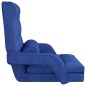 vidaXL Silla de suelo plegable con función de cama de tela azul vidaXL Silla de suelo plegable con función de cama de tela azul