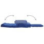 vidaXL Silla de suelo plegable con función de cama de tela azul vidaXL Silla de suelo plegable con función de cama de tela azul