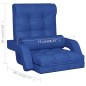 vidaXL Silla de suelo plegable con función de cama de tela azul vidaXL Silla de suelo plegable con función de cama de tela azul